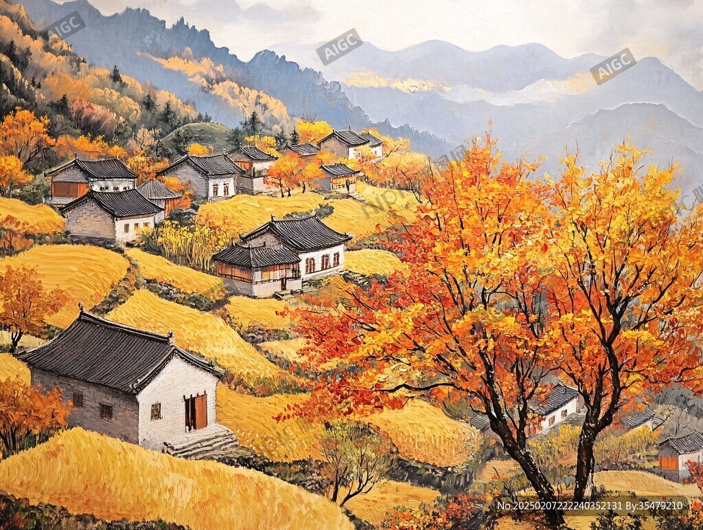 山村秋色圖