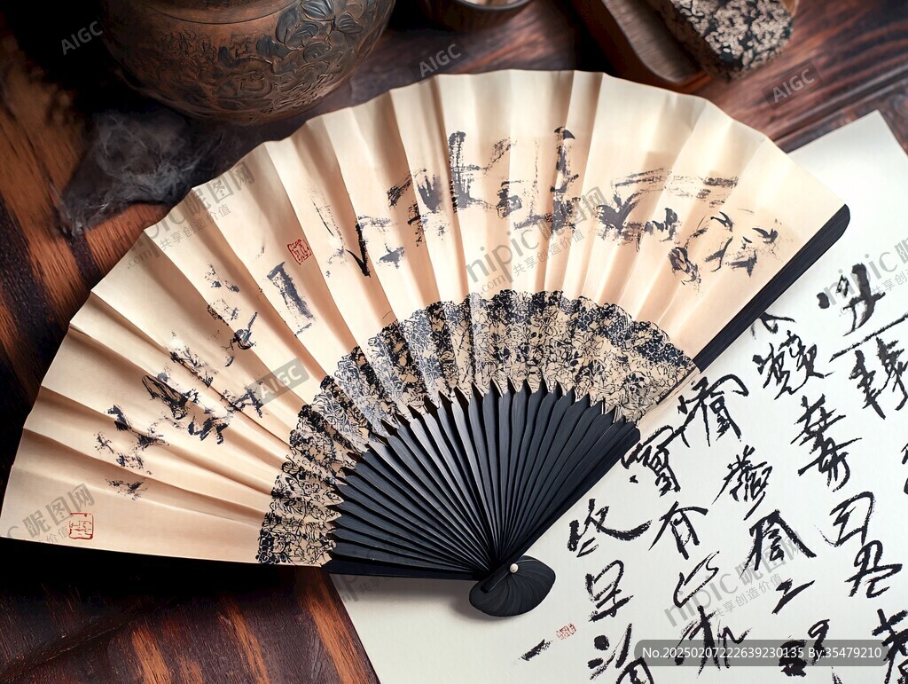 書法手工藝品扇