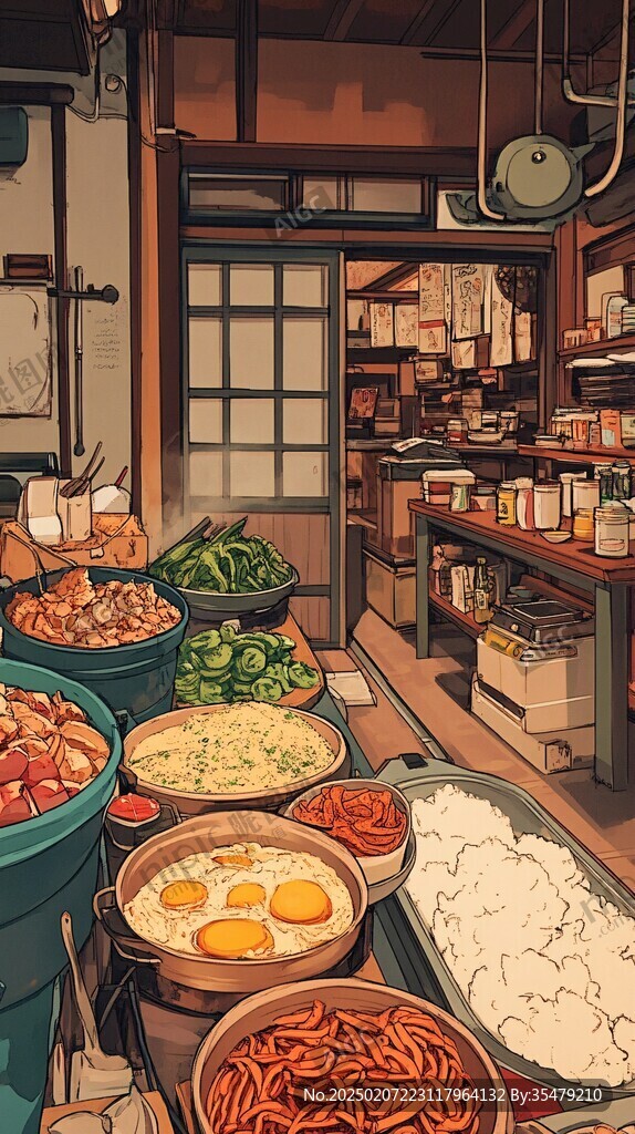 腌鹵店插畫