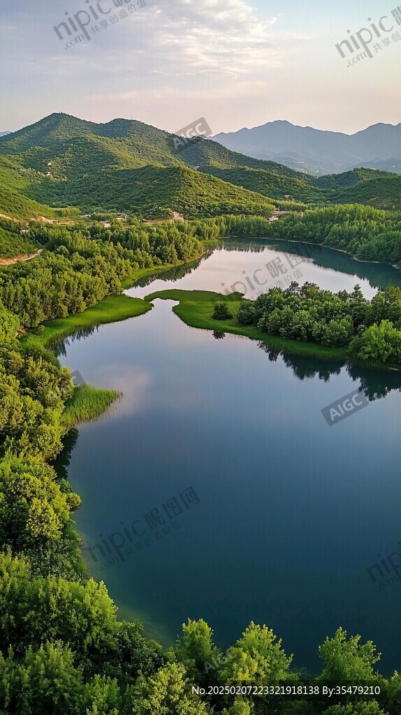 森林湖泊天池