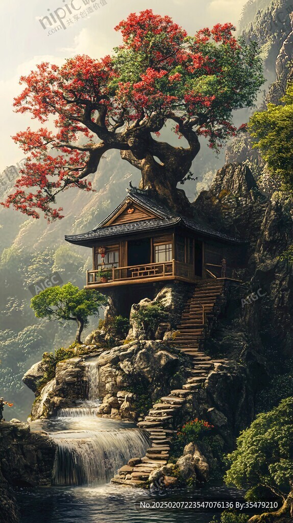 隱居山林場(chǎng)景