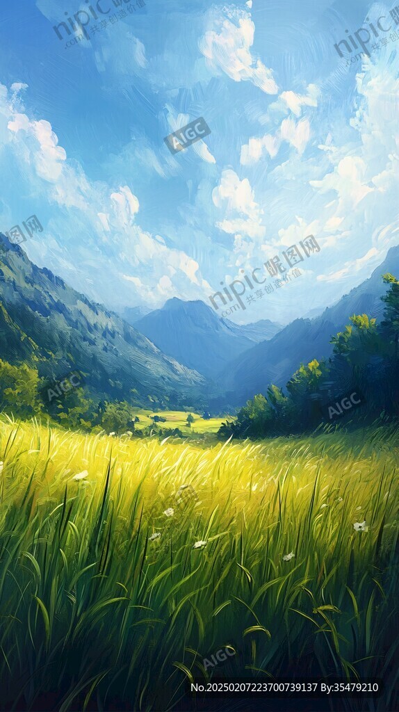 草地原畫