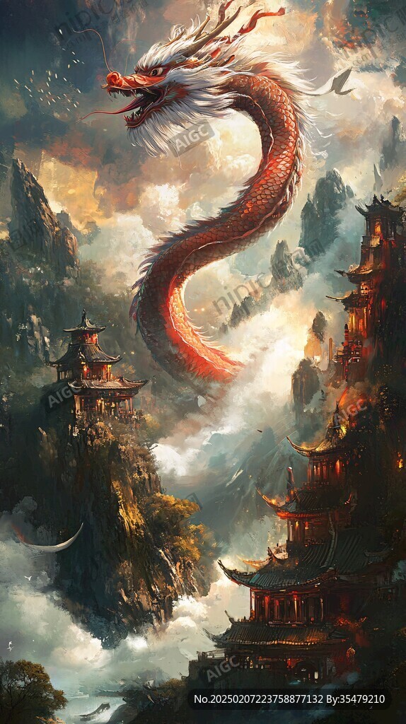 古風龍插畫