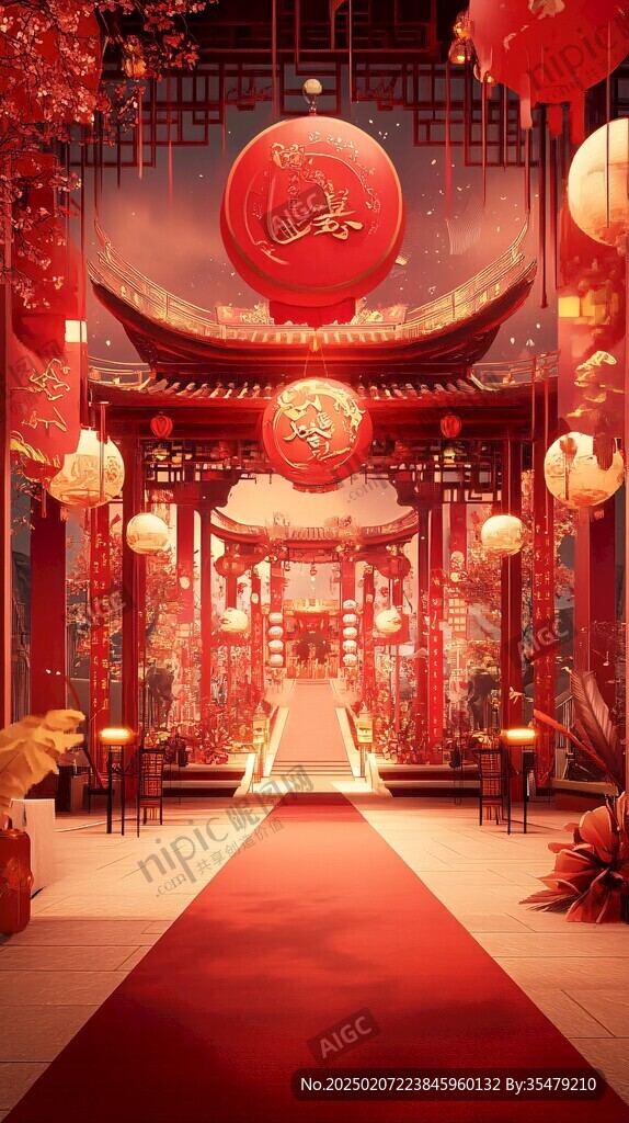 中式婚禮喜宴酒宴舞臺