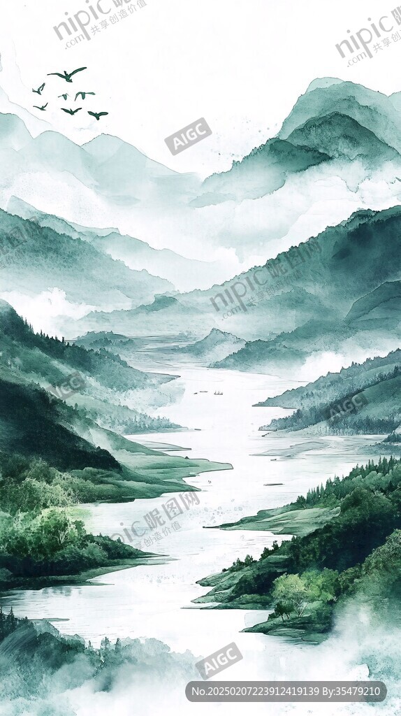 壁紙水墨山水