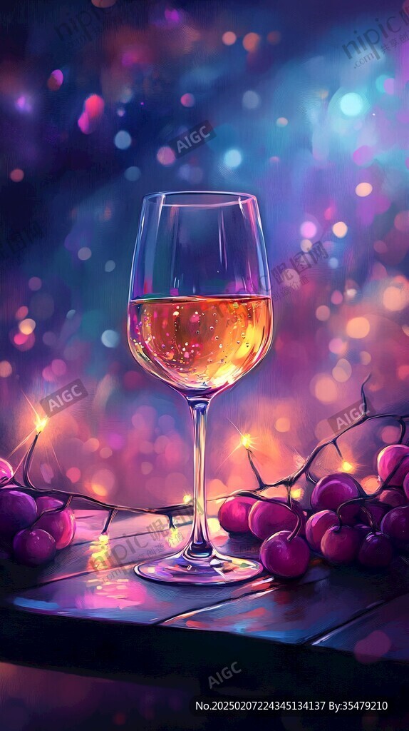 紅酒杯暖色背景