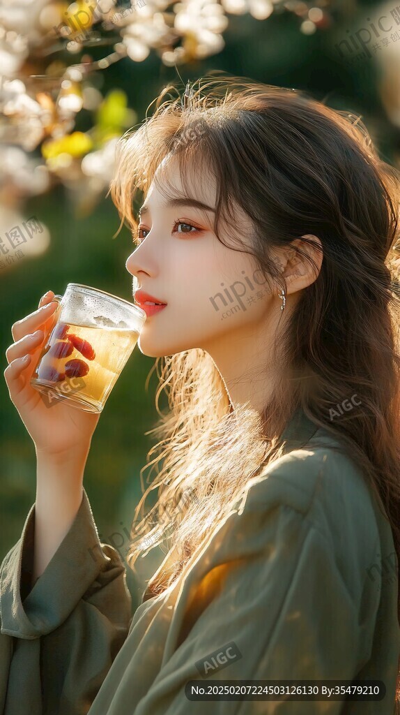 唯美茶花女孩