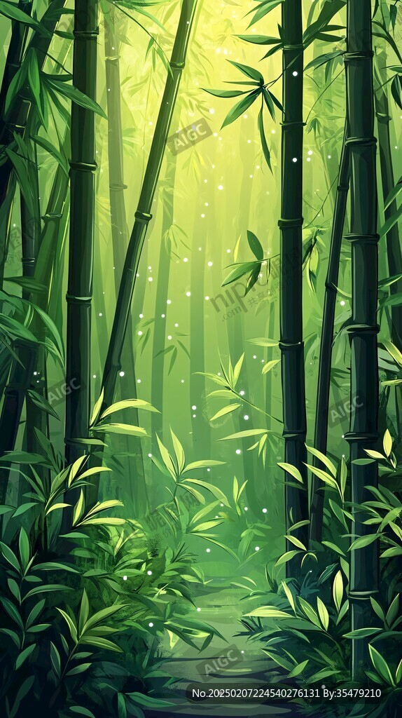 唯美竹林背景圖案