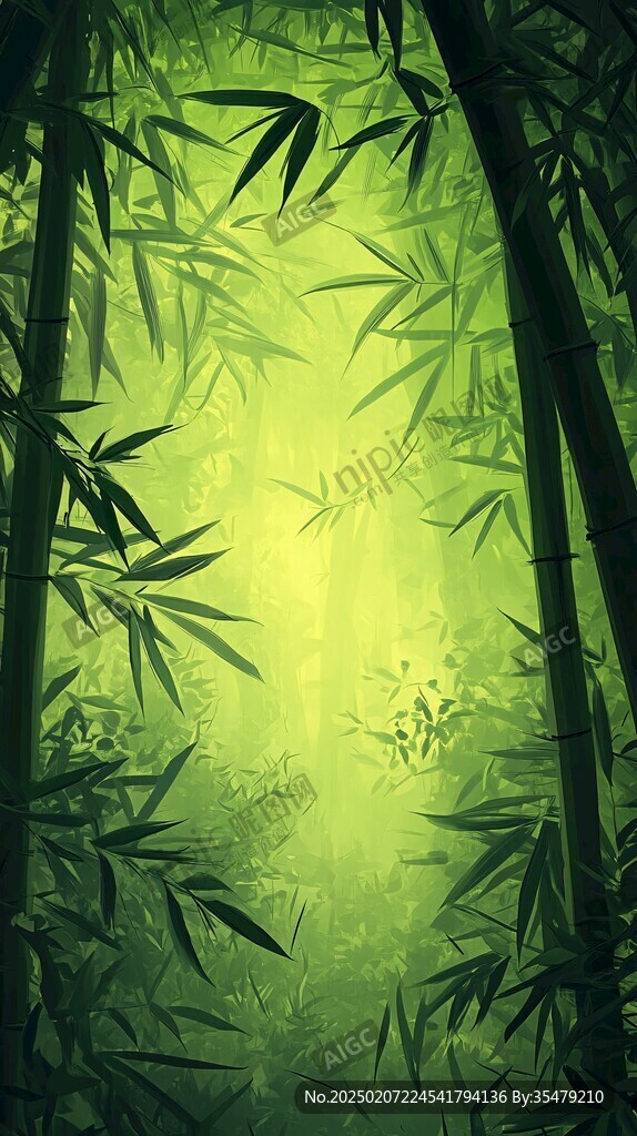 唯美竹林背景圖案
