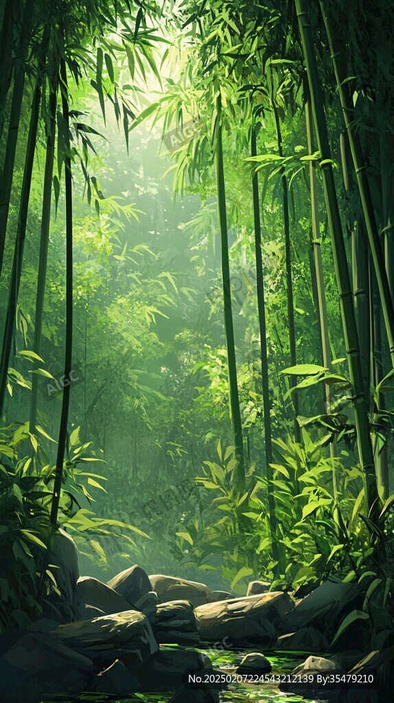 竹林意境圖