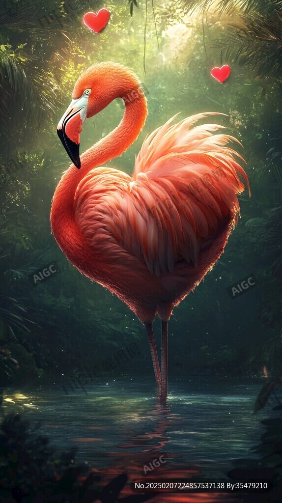 唯美火烈鳥