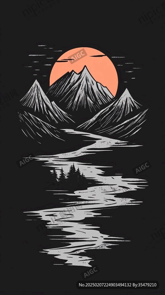 黑色質(zhì)感山