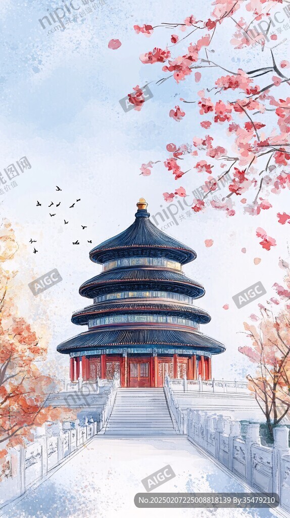 祈年殿插畫