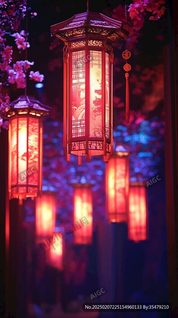 古風(fēng)花燈