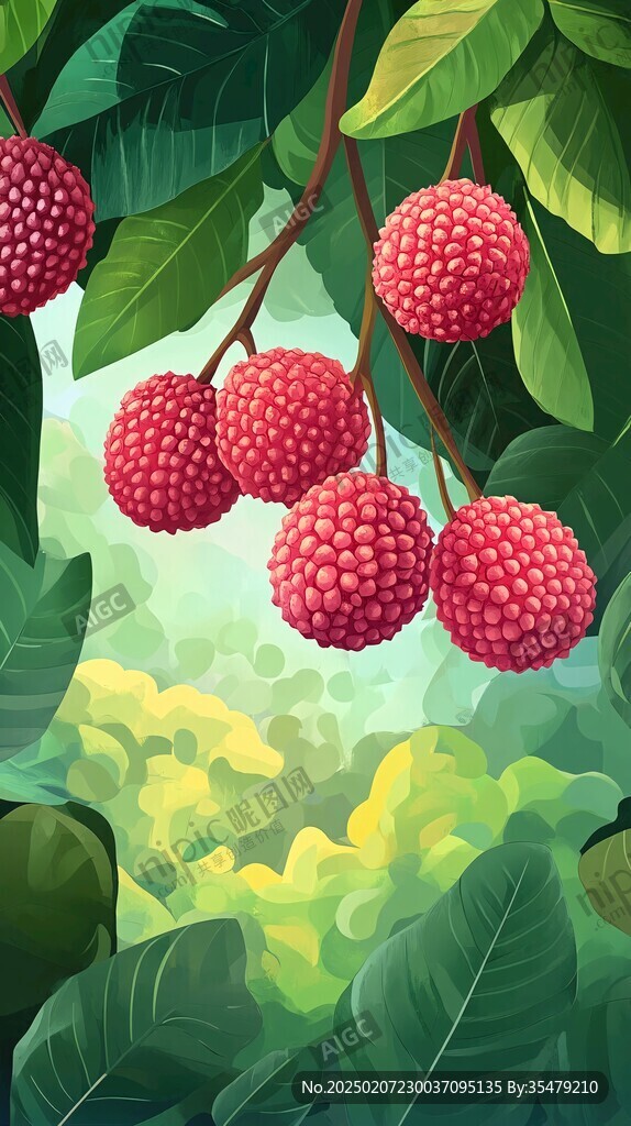 原創荔枝插畫