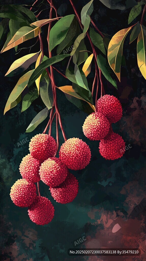原創荔枝插畫