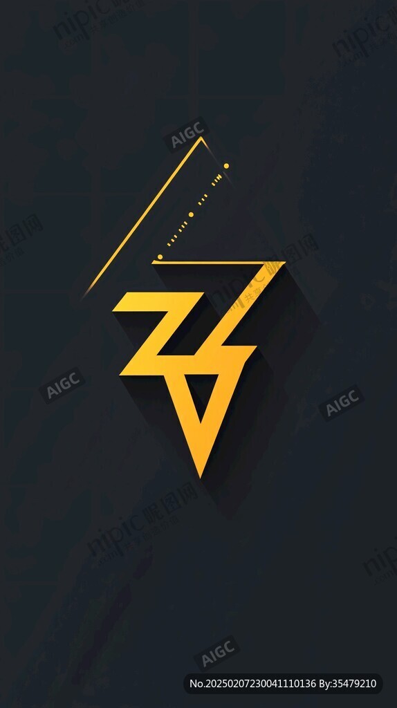 字母z閃電logo