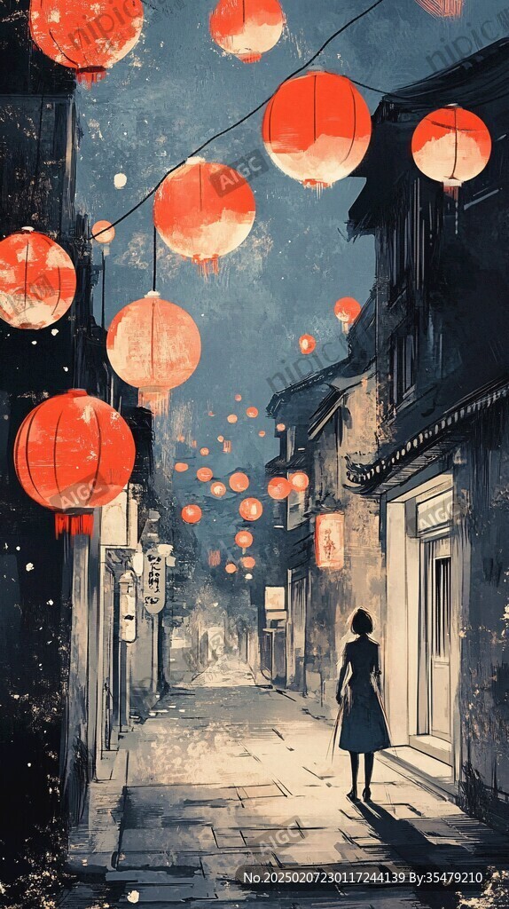 插畫元宵節