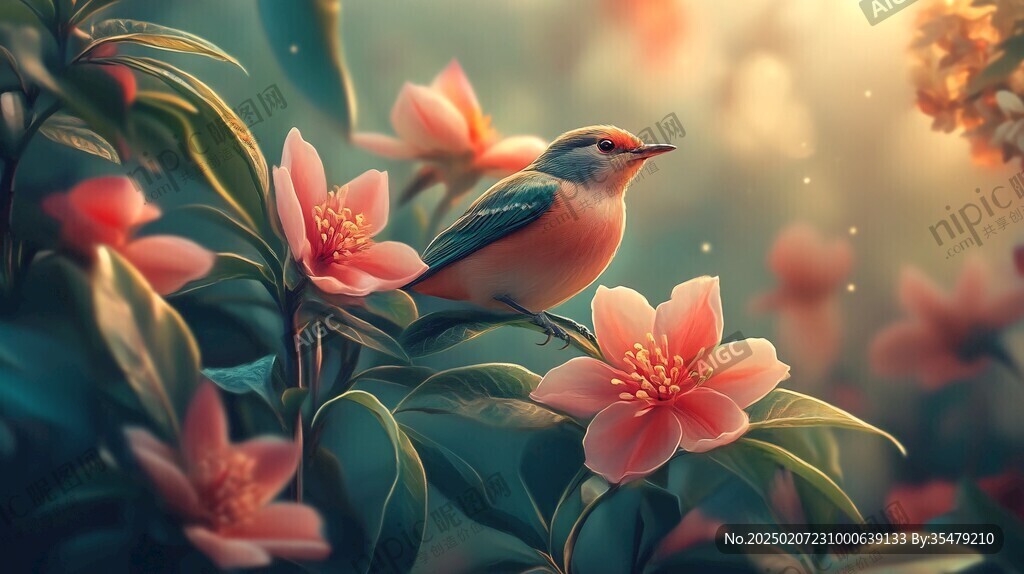 春天花鳥壁紙
