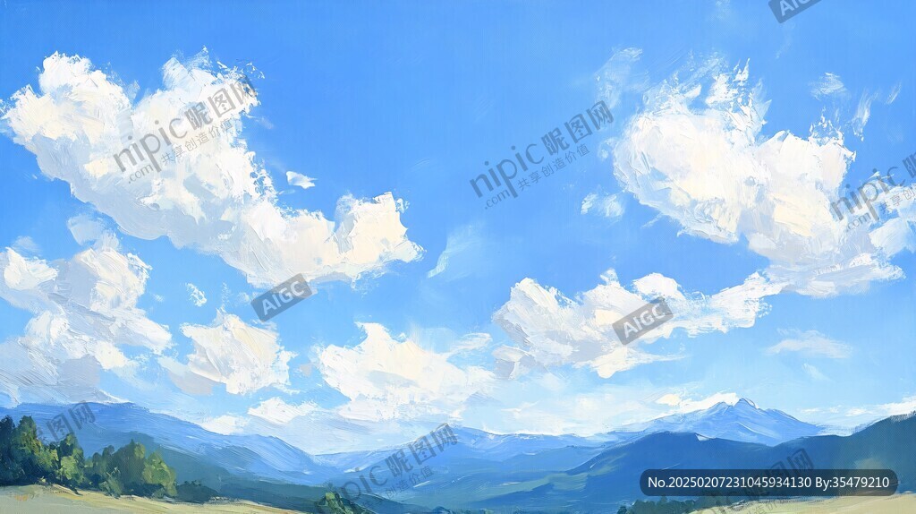 動漫風格白云