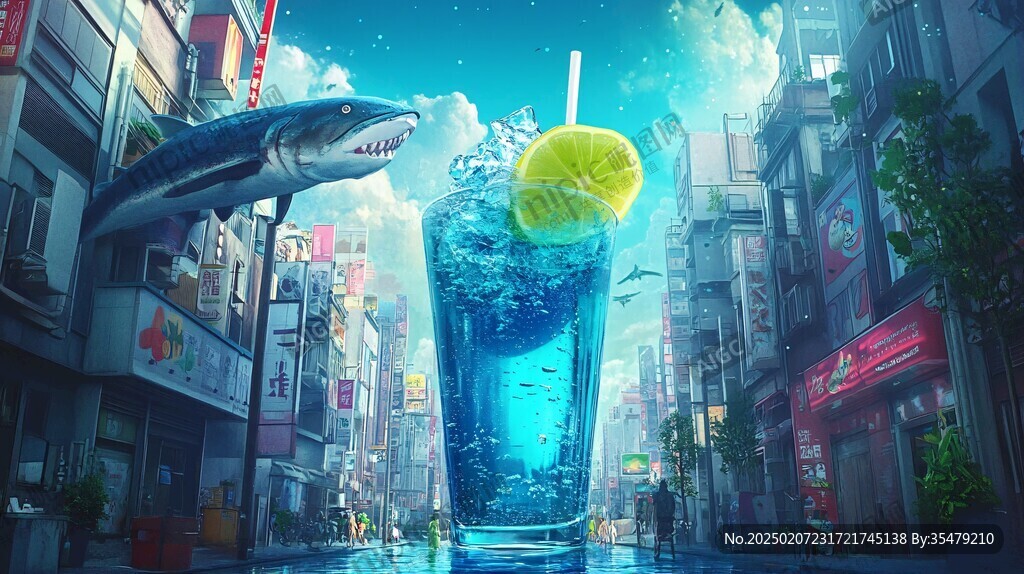 插畫飲料建模