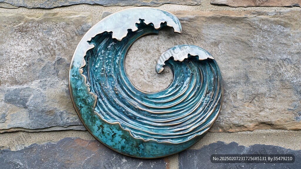 海水紋建筑構件
