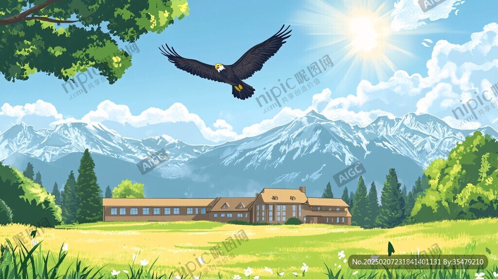 戶外風景插畫