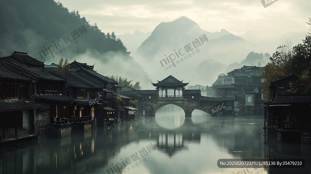 唯美古鎮風光