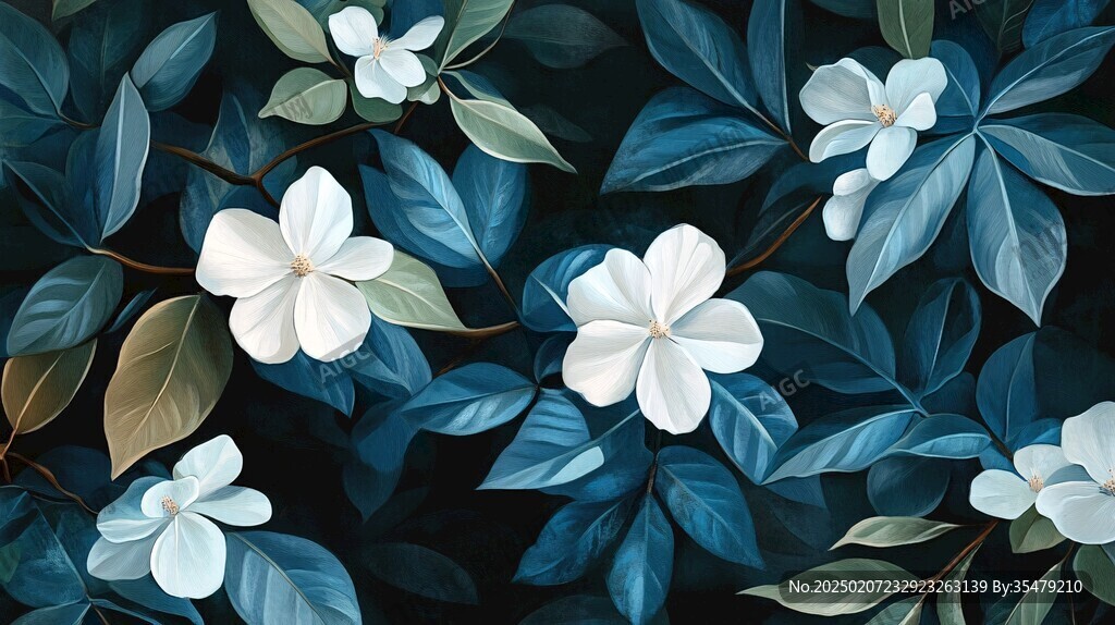 桐花插畫包裝