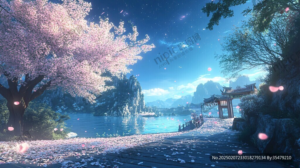 古風場景春暖花開
