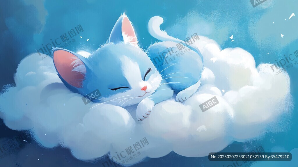 云彩下的小貓