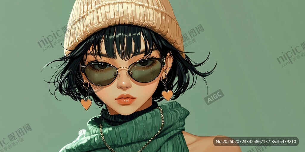 酷女孩插畫