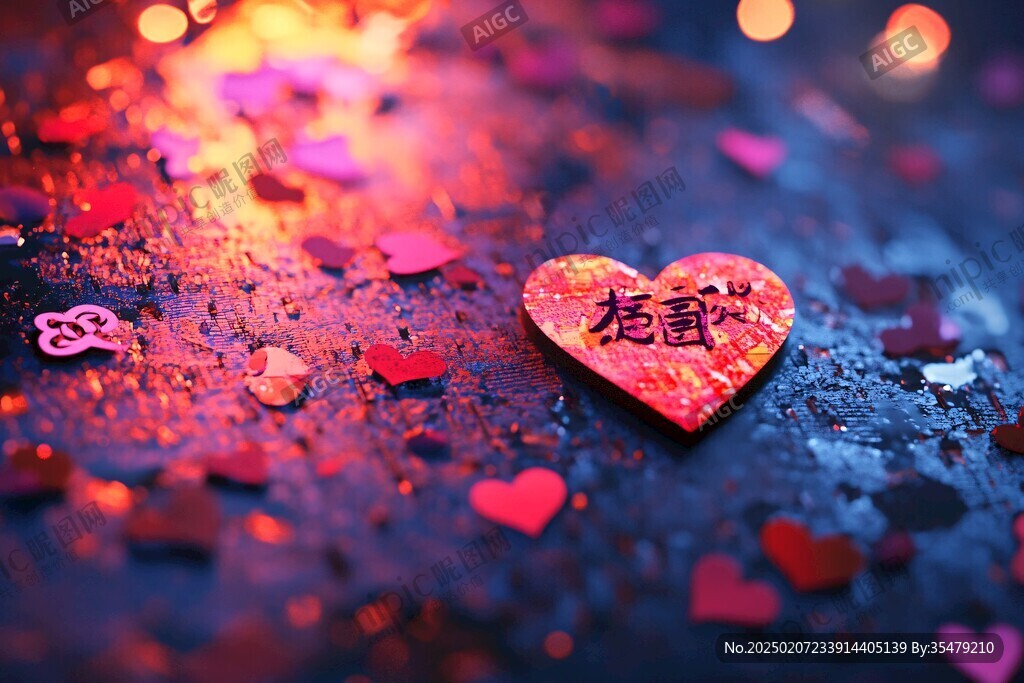 愛心背景七夕