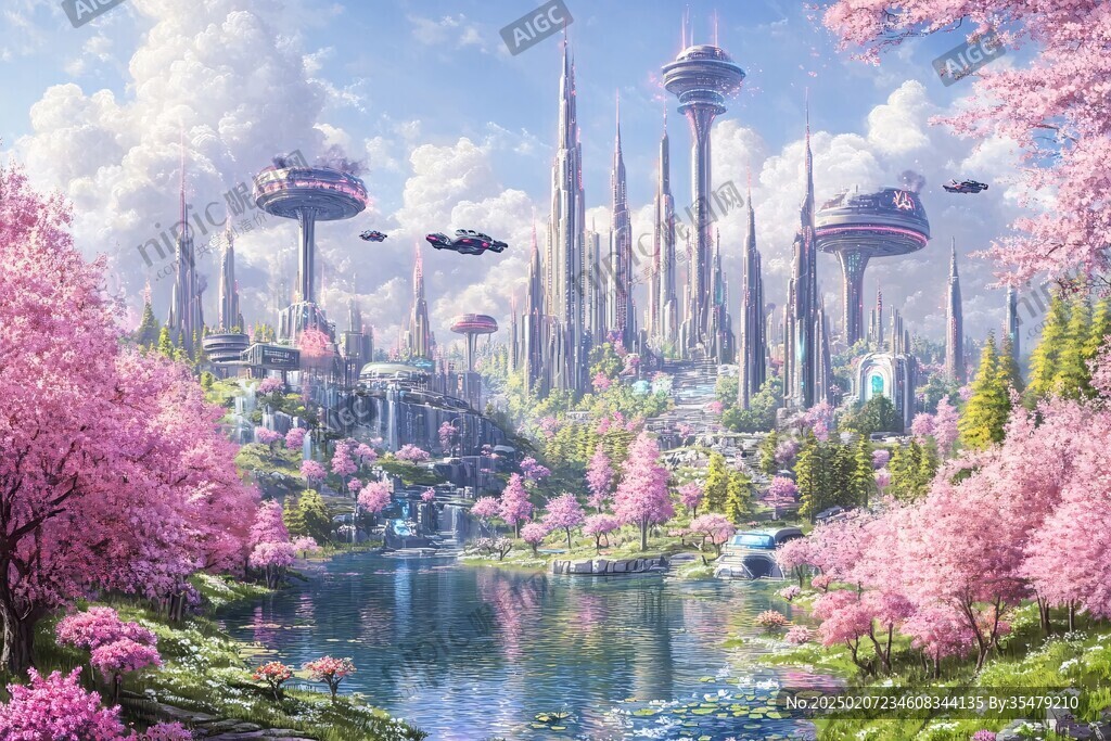 粉紅色的外星城市
