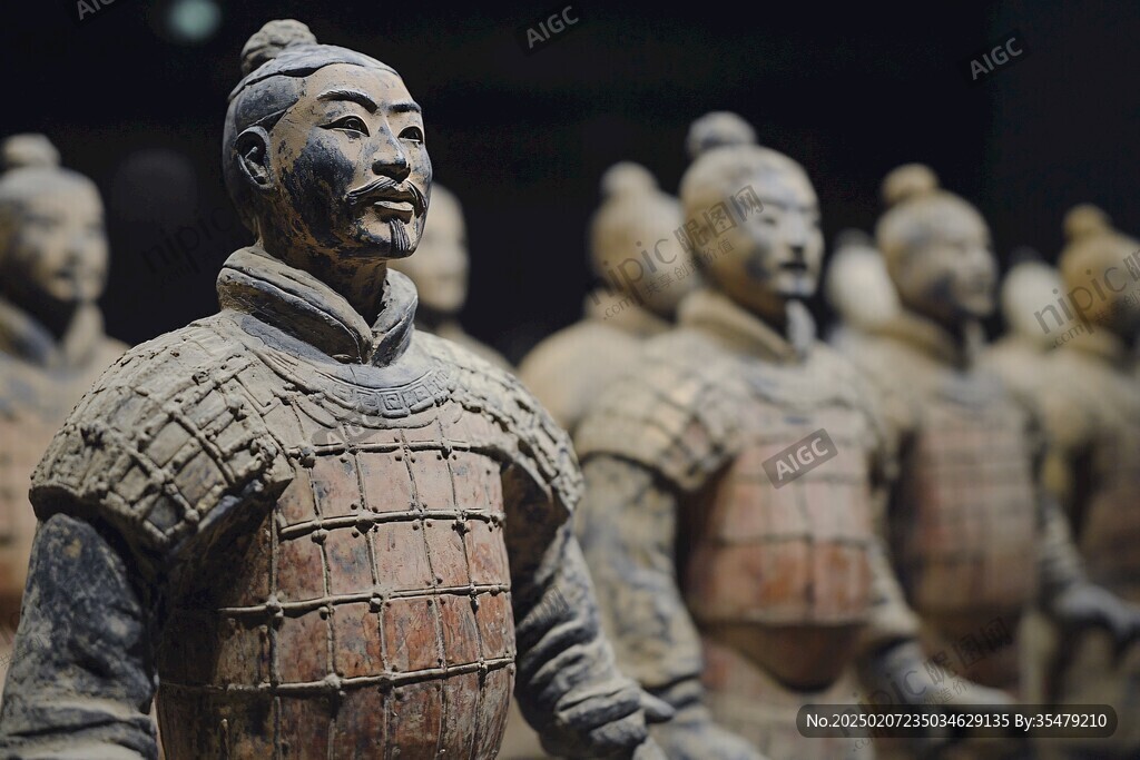 彩繪兵馬俑