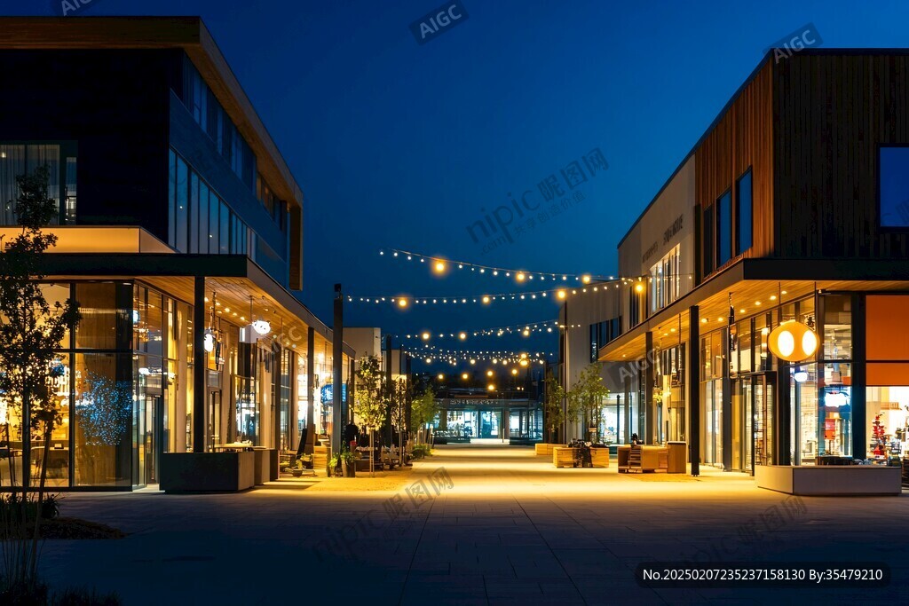 互聯(lián)網(wǎng)小鎮(zhèn)夜景