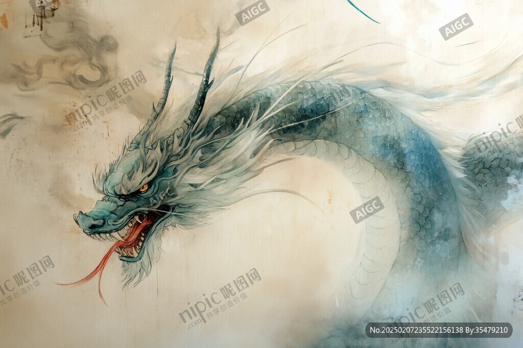 龍吐水壁紙