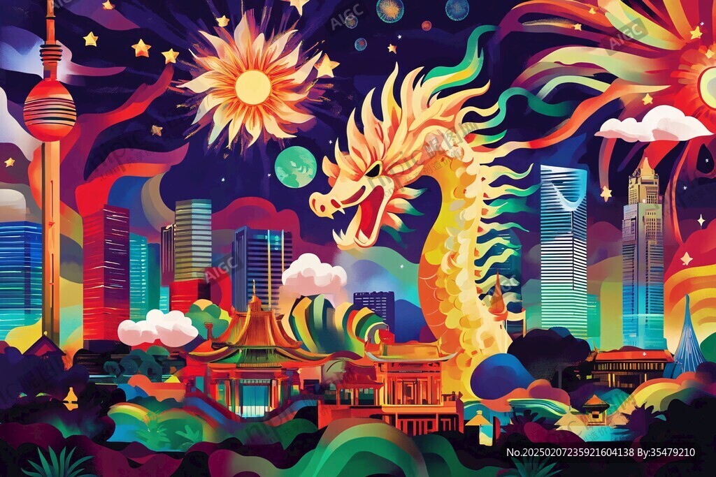 龍年文創(chuàng)插畫