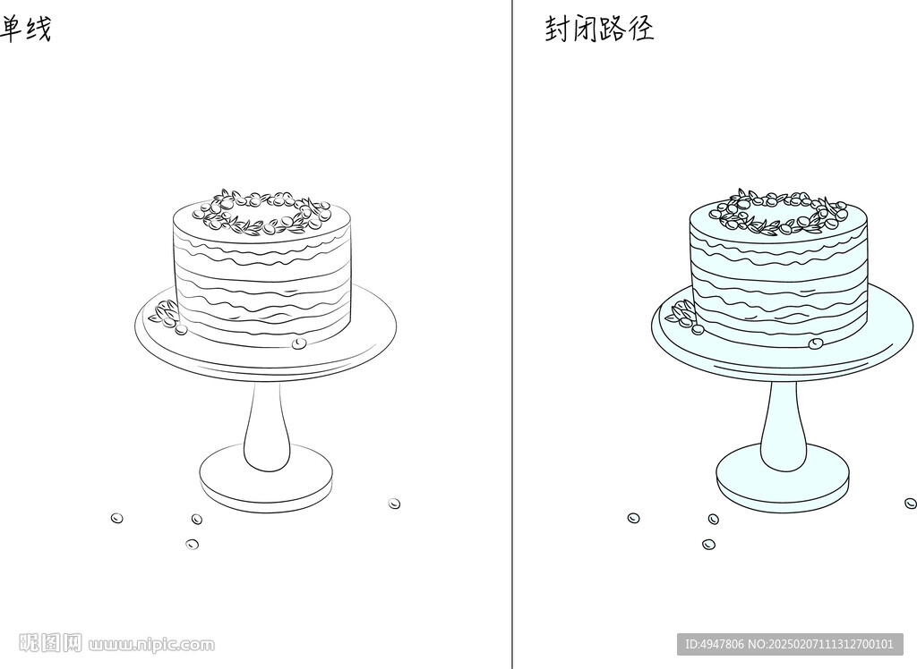 甜品 矢量圖