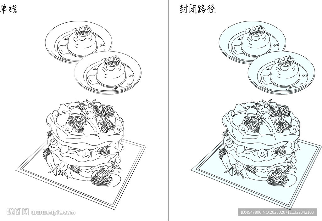 甜品 矢量圖