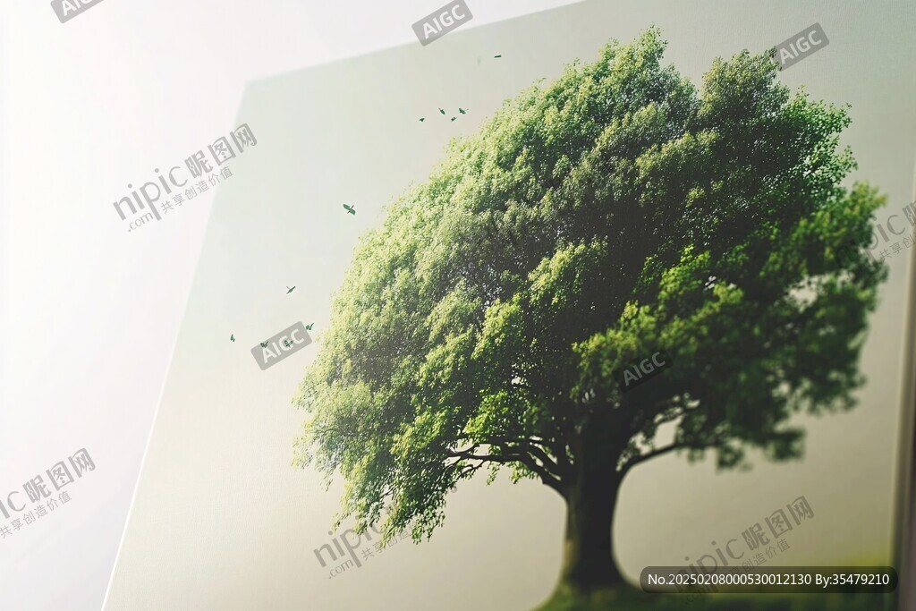 小樹意境圖
