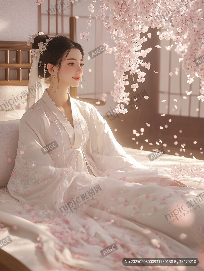 粉色漢服