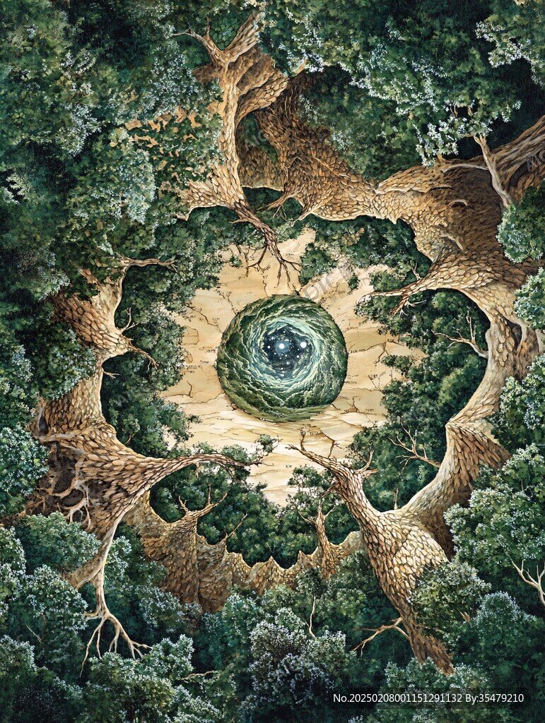 夢幻森林立體畫