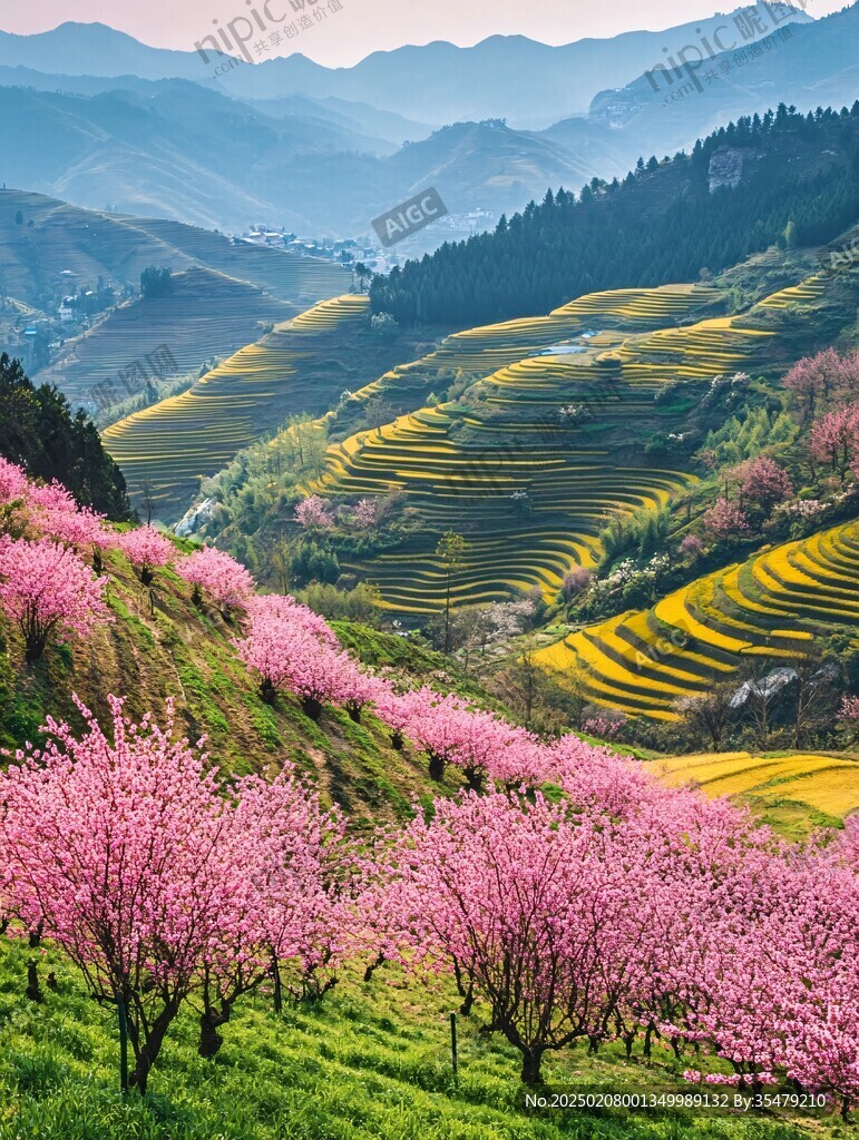 桃花梯田