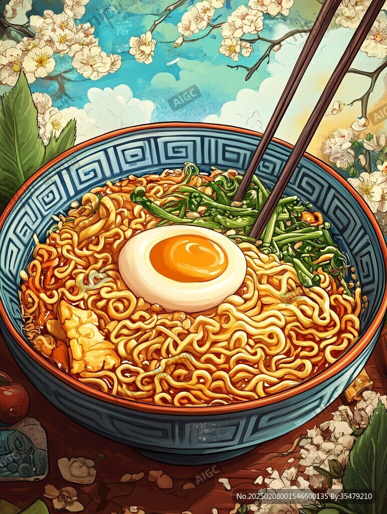 鹵面插畫