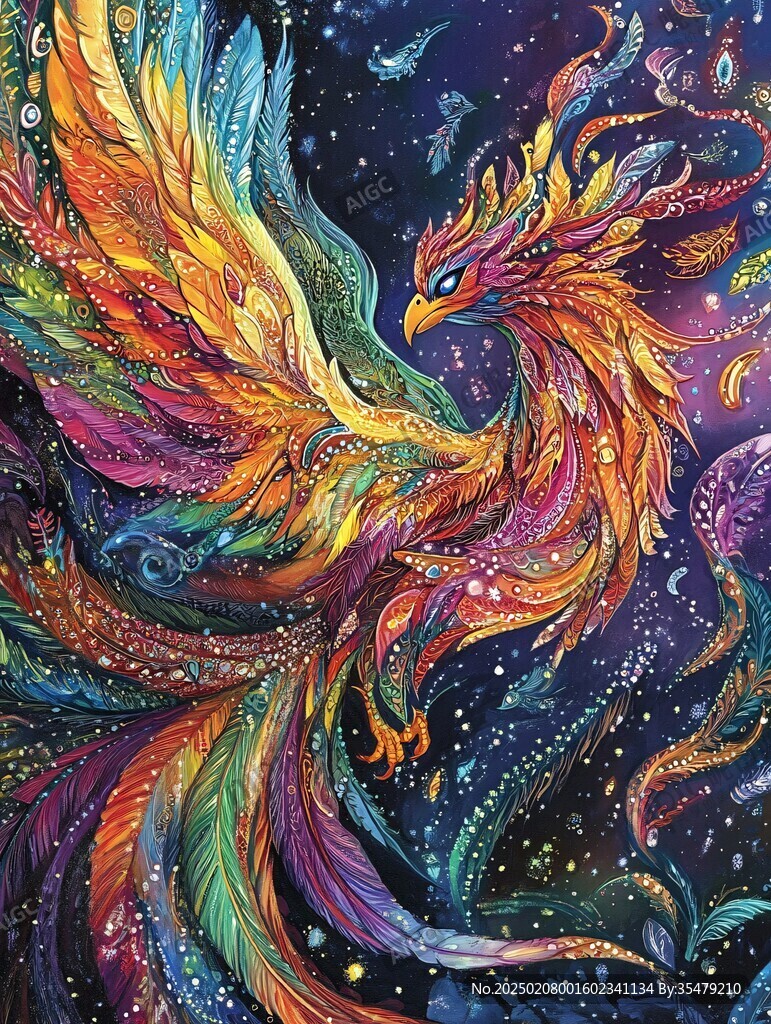 插畫(huà)鳳凰