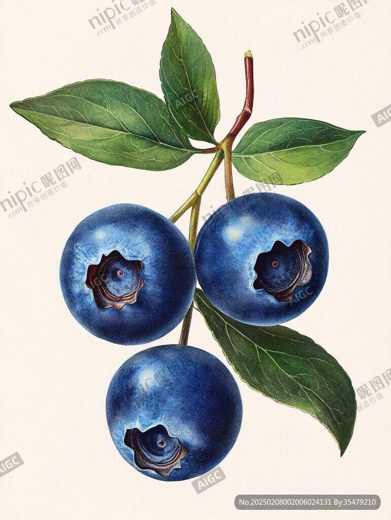 原創藍莓插畫