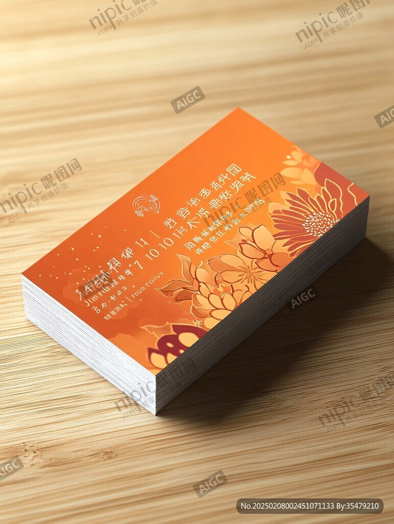橘紅色名片