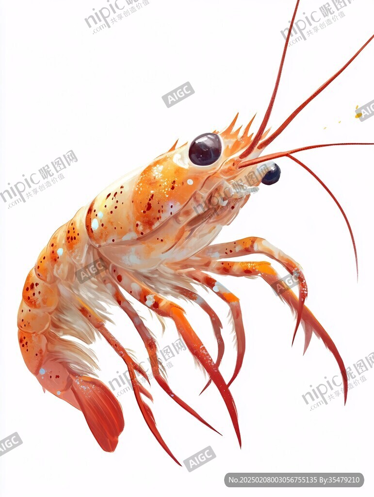 基圍蝦插畫