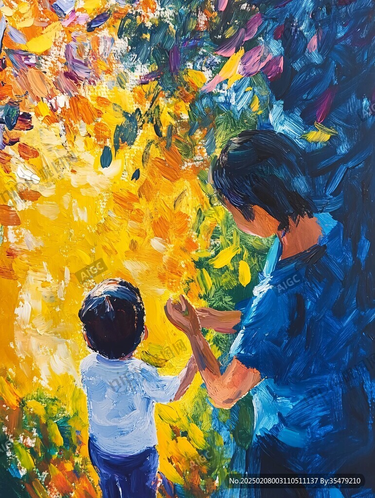 母親節(jié)肌理插畫